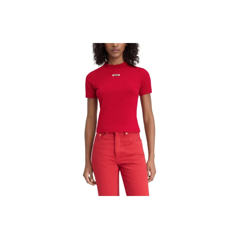 Jacquemus Le T Shirt Gros Grain 'Dark Red'-1