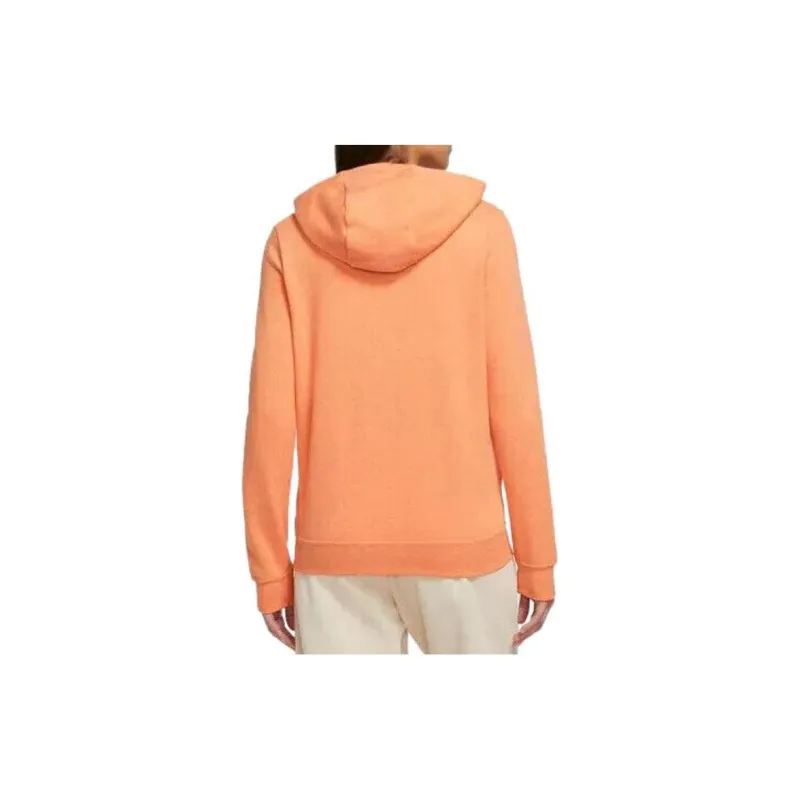 Nike Sportswear Women's Club Fleece Full Zip Hoodie Orange Trance/Htr/White-3