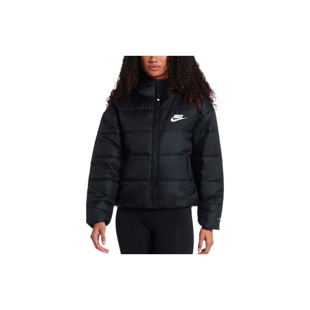 nike black down coat