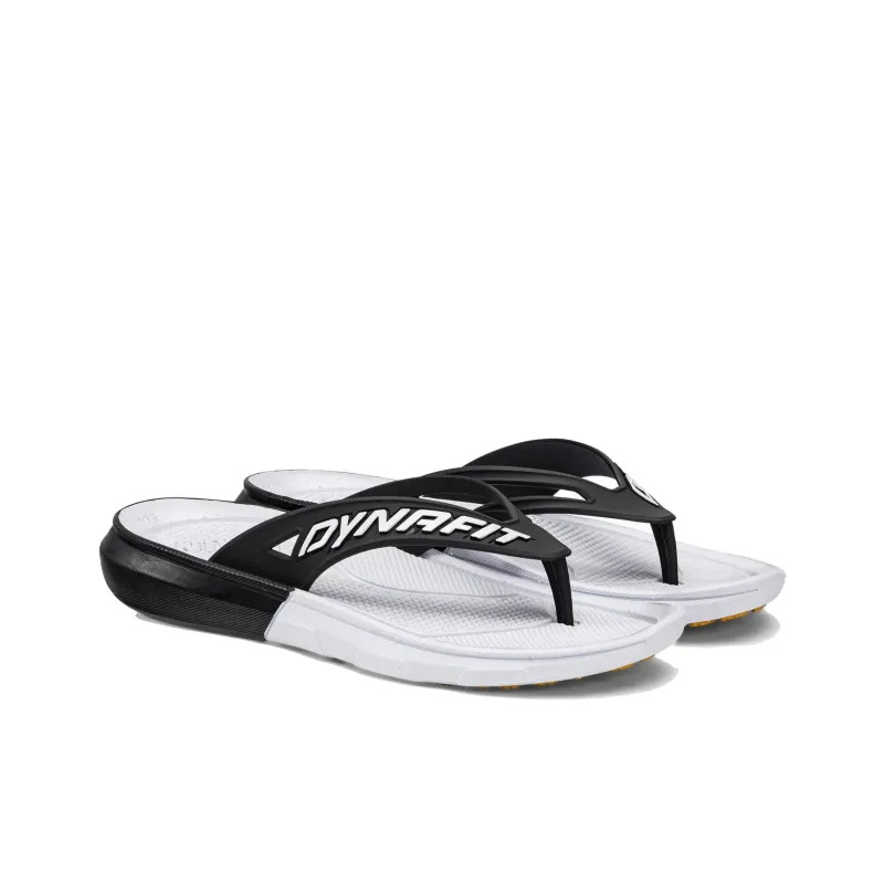 DYNAFIT Abrasion-Resistant Slip-Resistant Flip Flops Unisex Black White-1