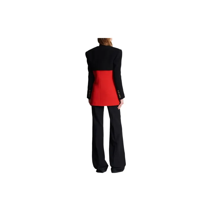 BALMAIN Double breasted Crepe Blazer-4