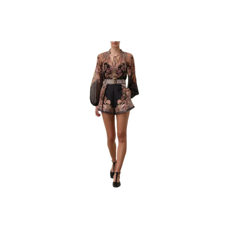 Zimmermann Illustration Tuck Shorts-2
