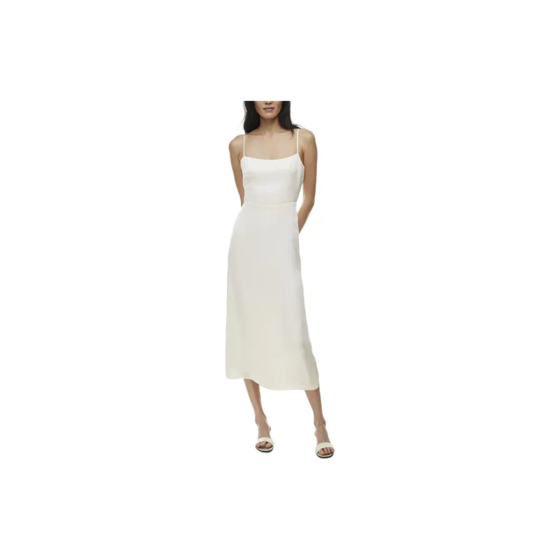 ARITZIA Wilfred Magdalena Satin Dress Slip Dresses Women's Light Birch/Light Birch-2