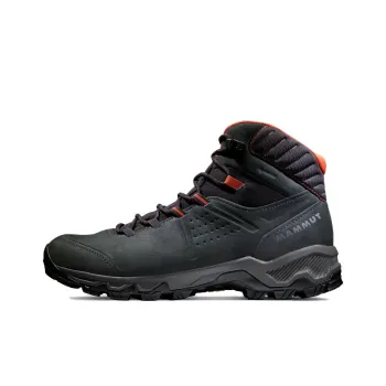 MAMMUT Mercury 4 Anti Slip Wear Resistant Mid Top Hiking Shoes Men's Black Orange