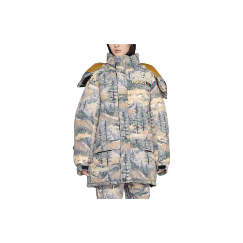 GUCCI X The North Face Padded Jacket 'Forest Print'-1