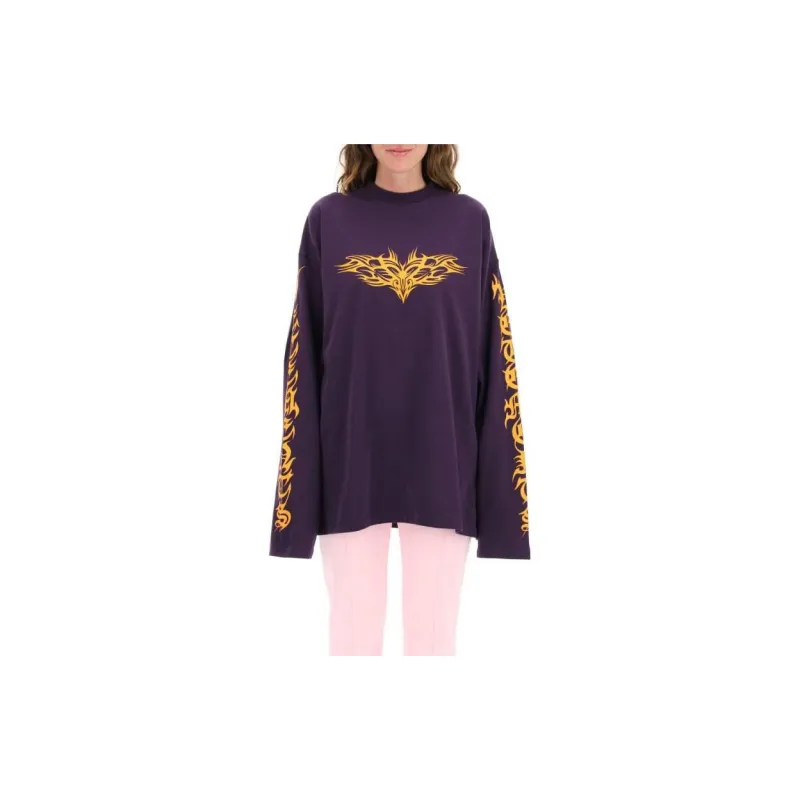 Vetements T-Shirts Women's Purple-1
