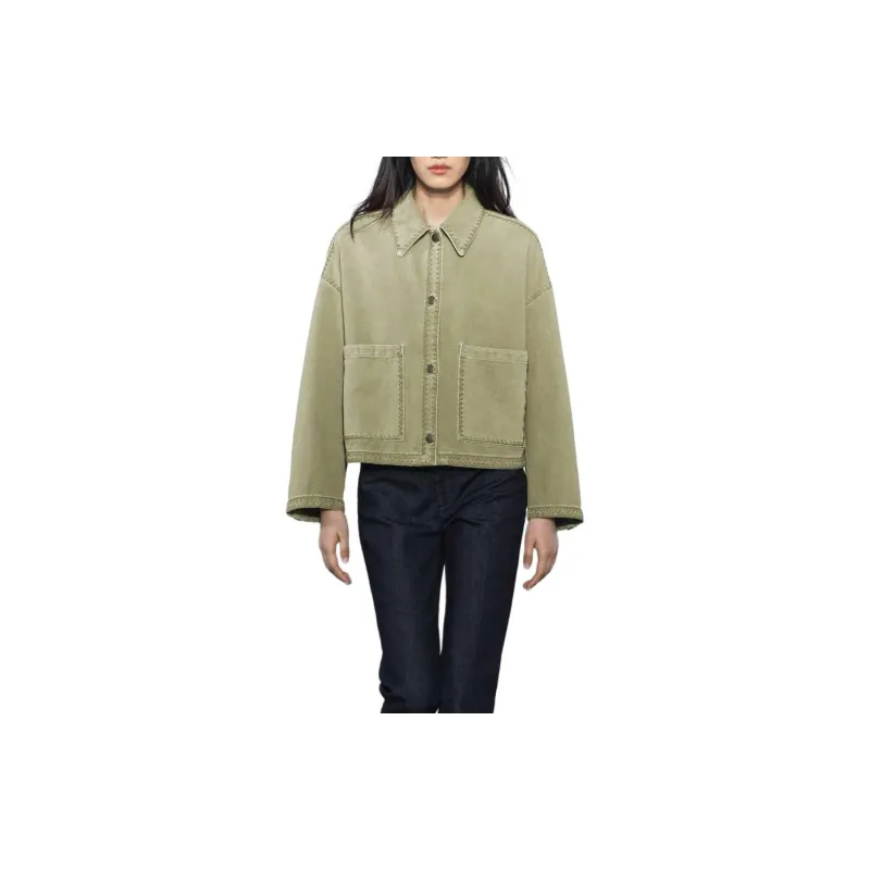 ZARA ZW Series Jackets Coats Women's Gray-2