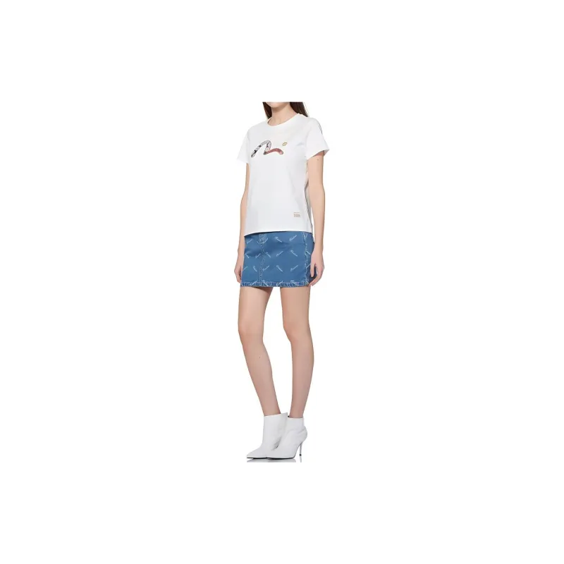 EVISU Denim Short Skirts Women's Denim Blue-4