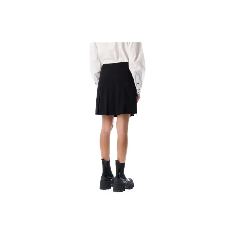 GANNI Casual Short Skirts Women's Black-3