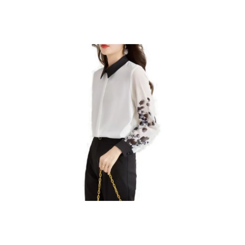 OUNIXUE Shirts Women's White-3