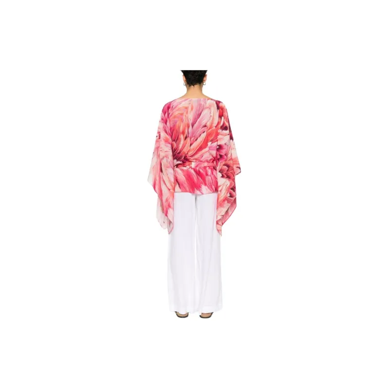 Roberto Cavalli Plumage print Short Kaftan-3