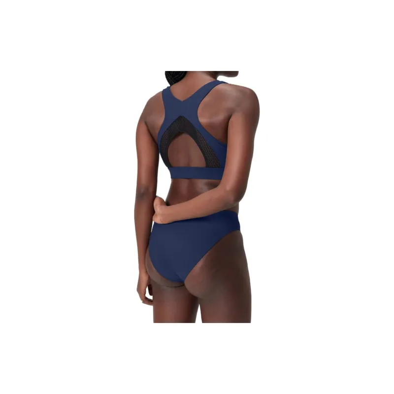 Speedo Solid Bikini Top Two-Piece Swimsuits Women's Blue-3