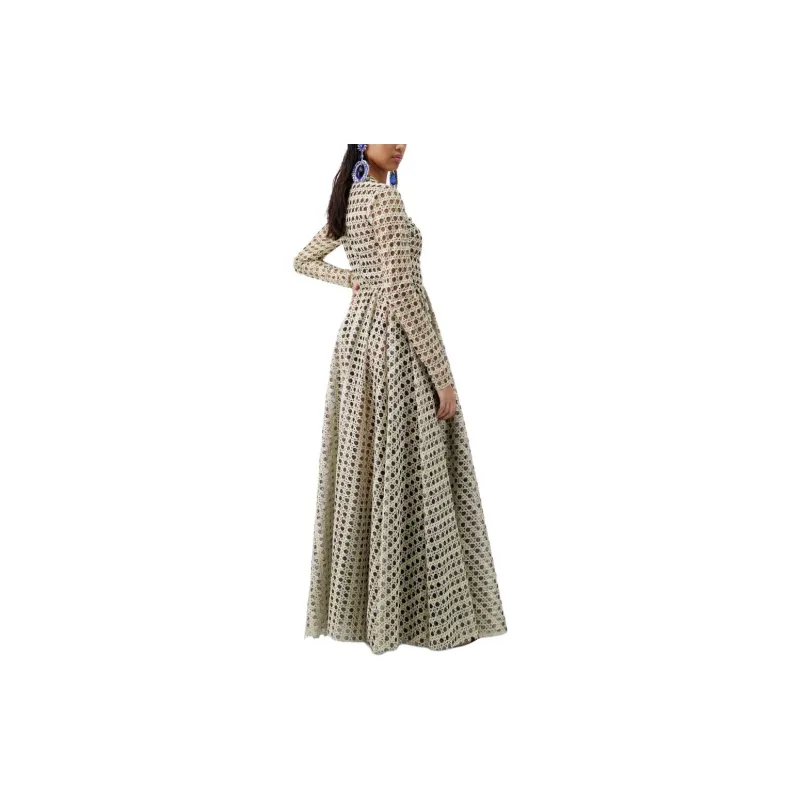Giambattista Vall Macramé Silk Gown-2