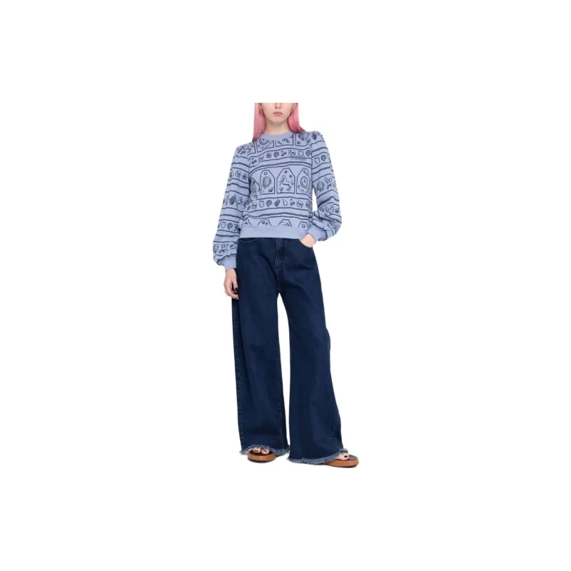 GANNI Sweatshirts Women's Blue-1