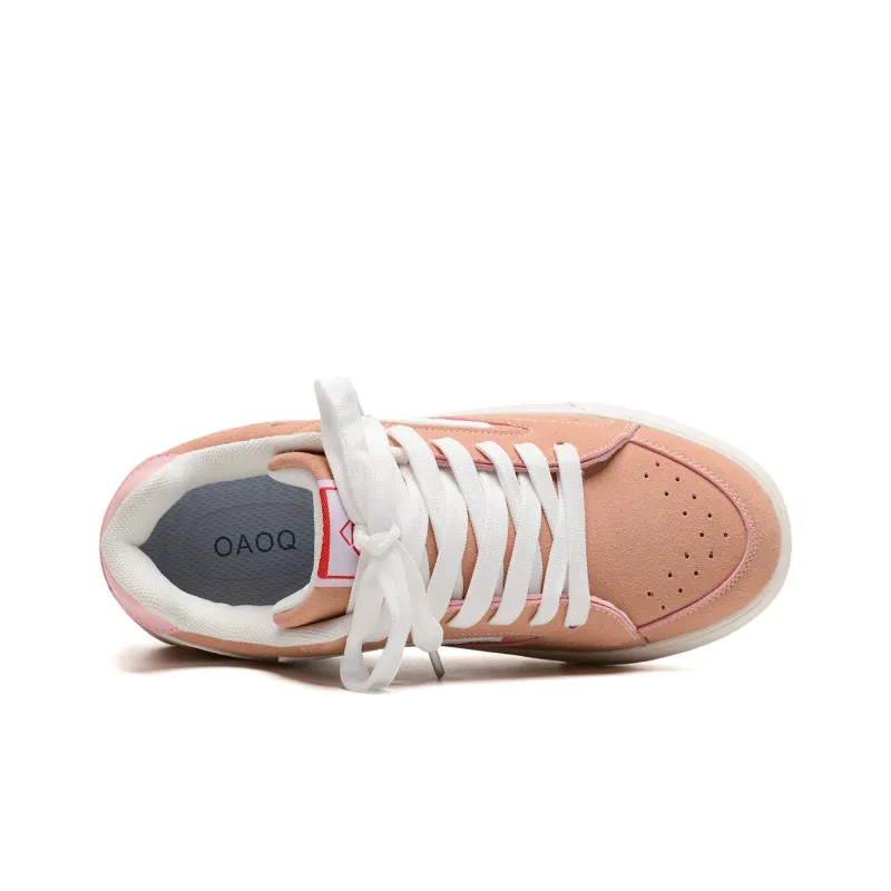 OAOQ Low Top Skateboard Shoes Unisex Pastel Pink-24