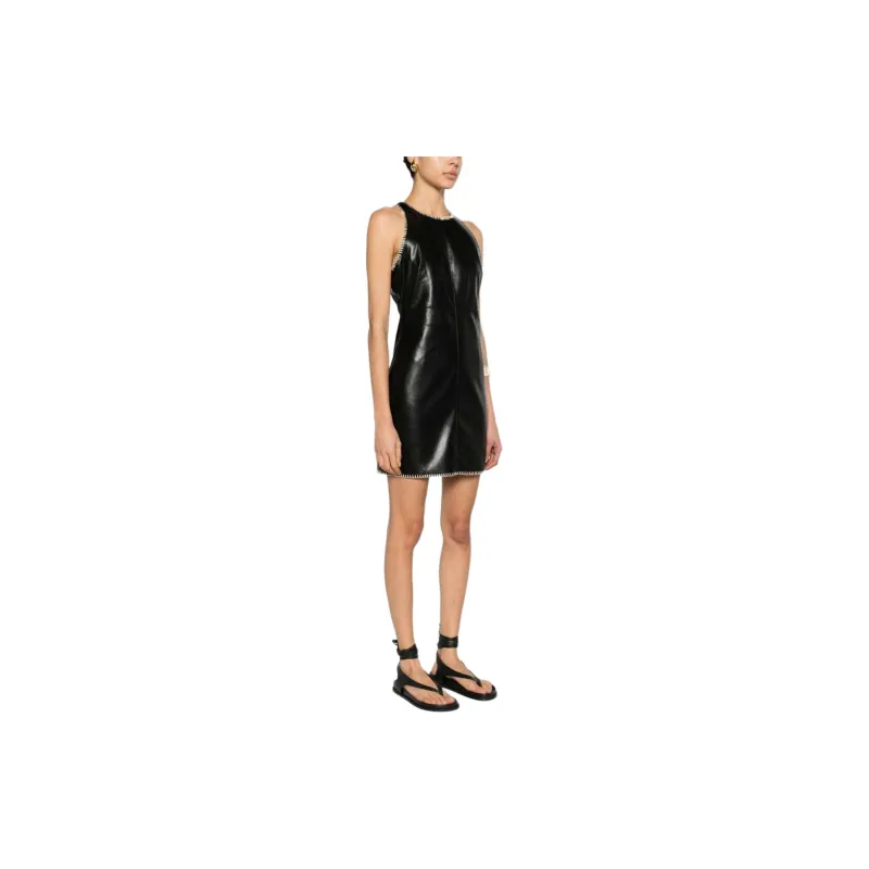 NANUSHKA Franca Raffia trim Minidress-3