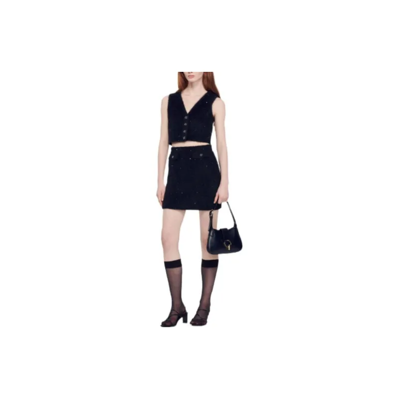 Sandro Vests Women's Black-2