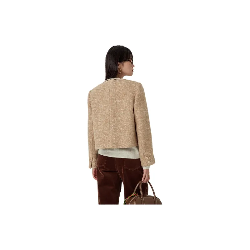 Omont Jackets & Coats Women's Yellow White Gradient-2