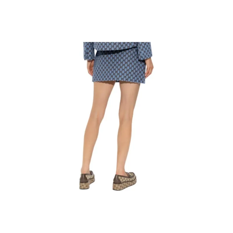GUCCI Gg Shadow Bouclé Mini Skirt-3
