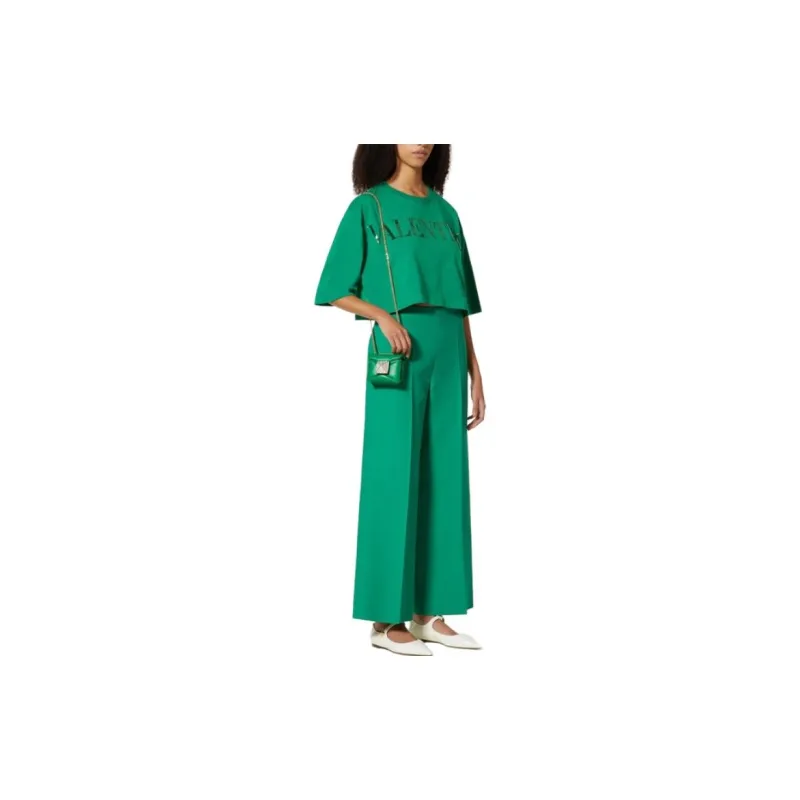 Valentino Crop Tops Women's Green-2