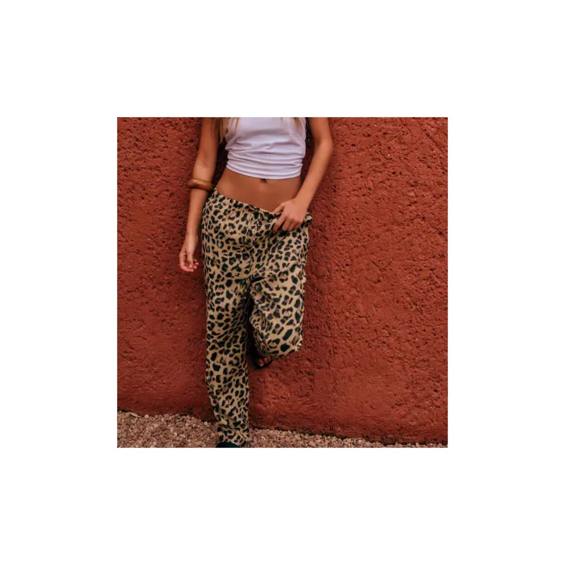 ZARA Casual Pants Women's Leopard Print-2