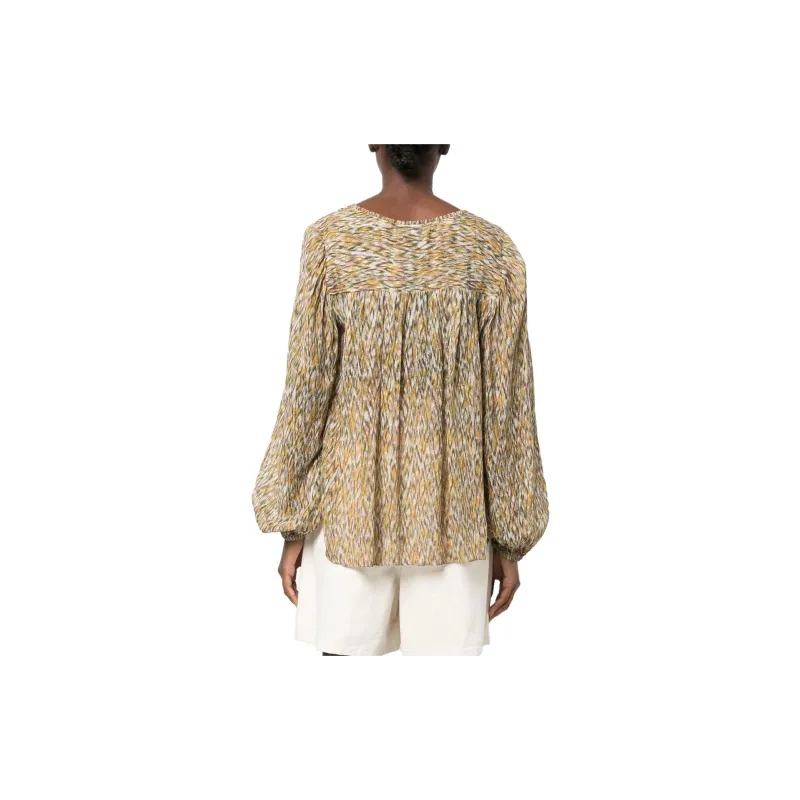 ISABEL MARANT ETOILE Embroidered Flared Blouse-2