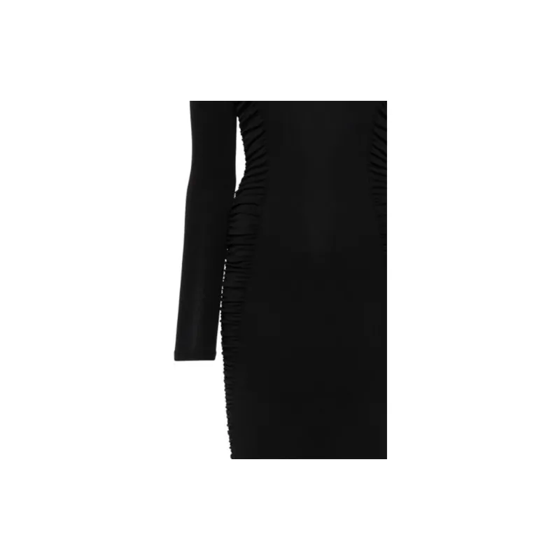 PINKO Scoop neck Ruched Midi Dress-4