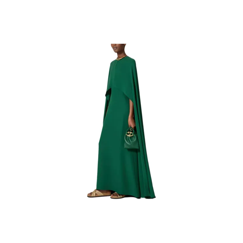 Valentino SS24 Long Sleeved Dress Women's Green-1