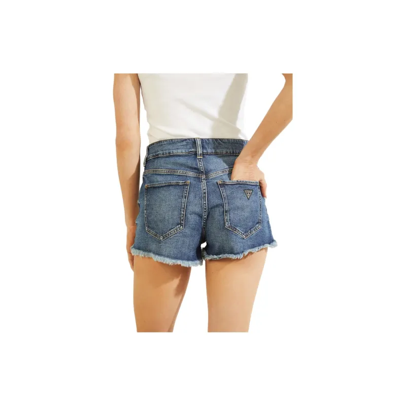 GUESS Vintage-Inspired Denim Mom Shorts Denim Shorts Women's Blue-1