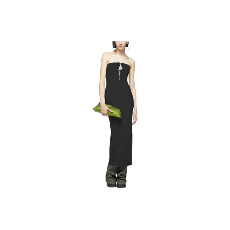 The Attico Zipped Strapless Midi Dress-2