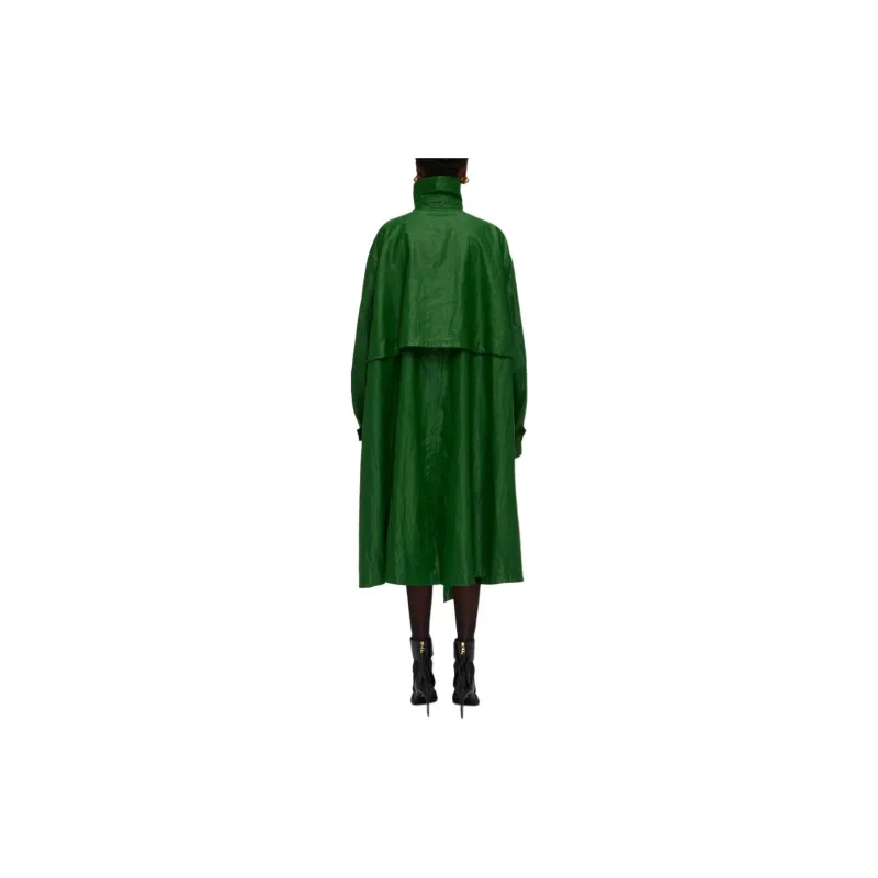 Ferragamo Asymmetric Linen Trench Coat-2