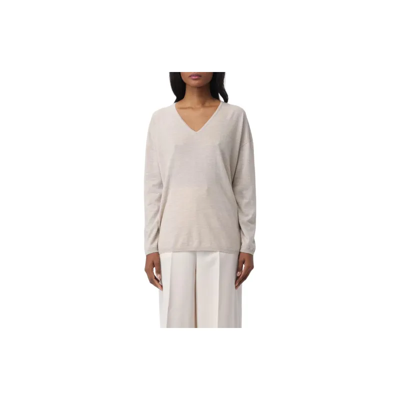 MaxMara V Neck Long Sleeved Jumper-1