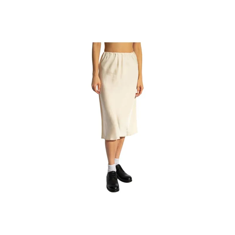 JIL SANDER Flared Satined Midi Skirt-2