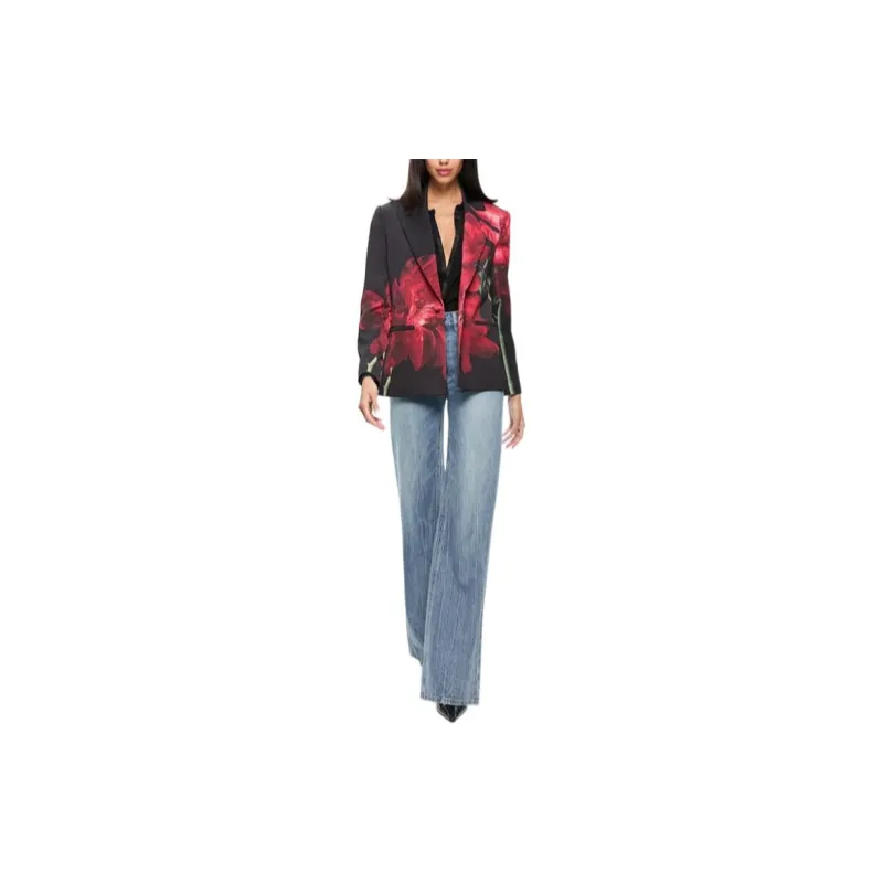 ALICE+OLIVIA Silas Floral-print Blazer-1