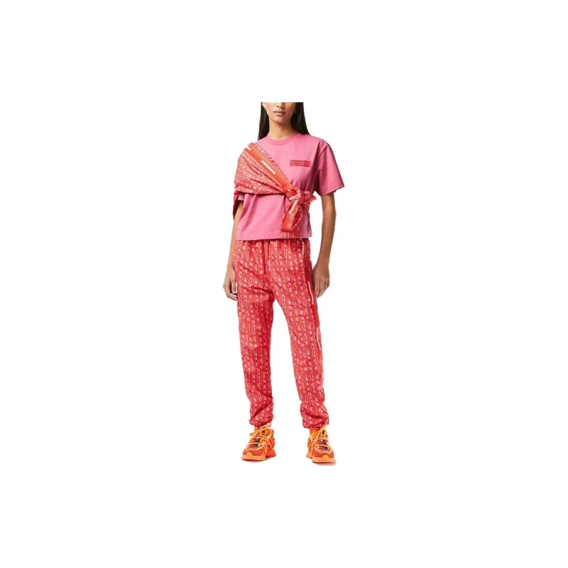 LACOSTE Crop Tops Women's Rose Red-2