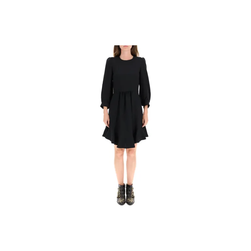 Chloé Long-Sleeved Dresses Women's Black-1
