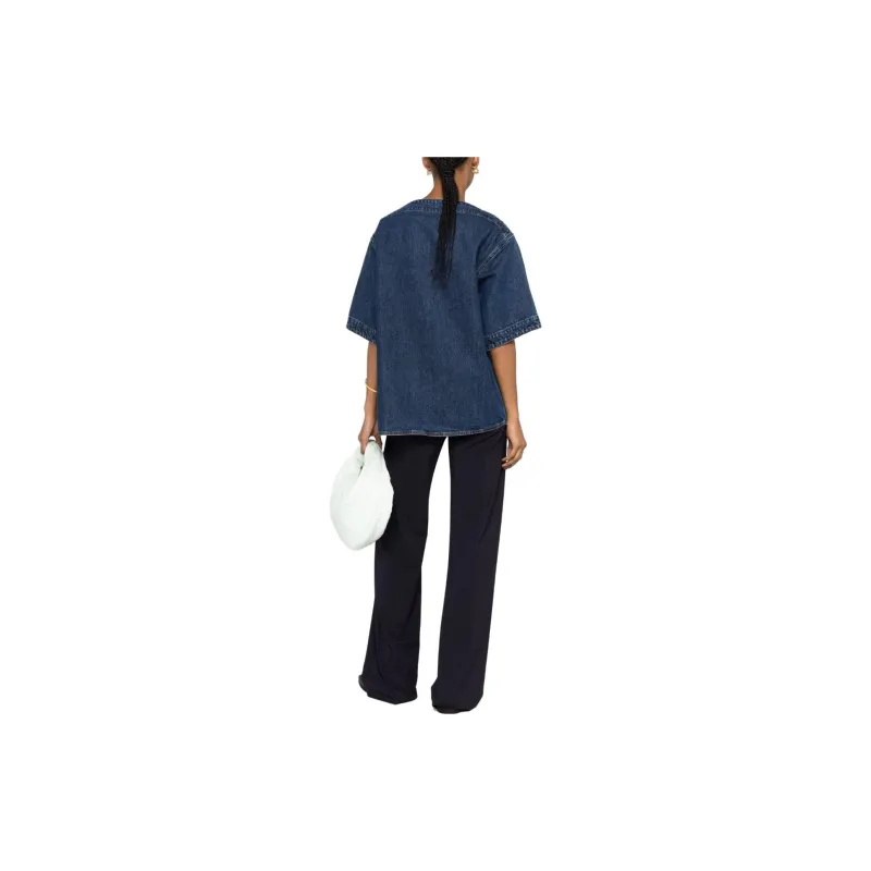 TOTEME Dart Neck Denim Top-3