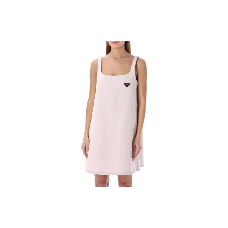 PRADA SS22 Denim Short Skirts Women's Pink-4