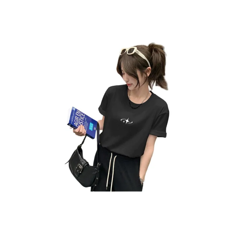 Tonlion T Shirts Women's Black-2