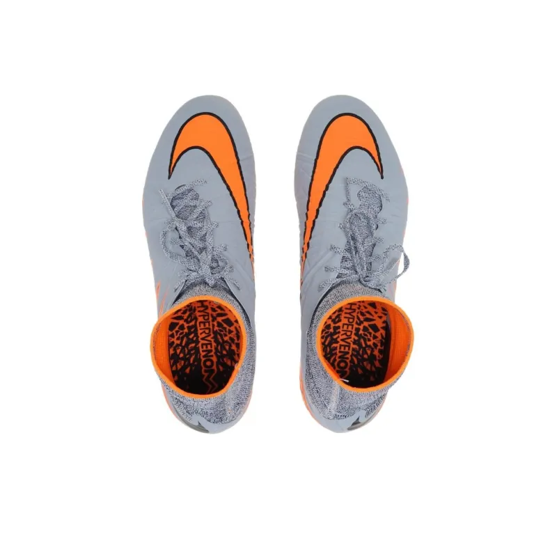 Nike Hypervenom Phelon 2 AG Rubber Short Studs Cushioned Slip Resistant Breathable Soccer Shoes Men's Gray-2