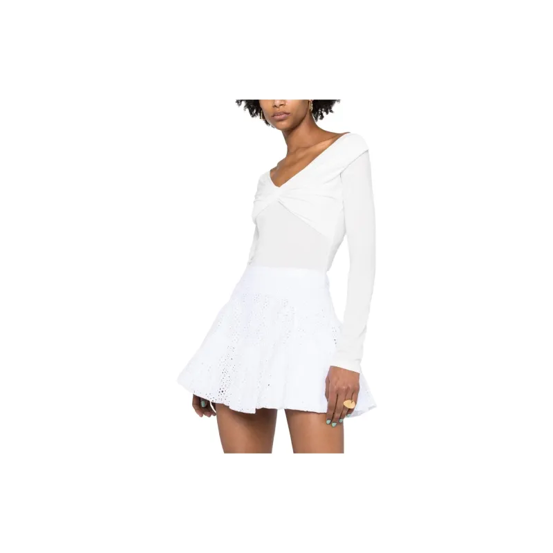Alaia Casual Short Skirts Women's White-2
