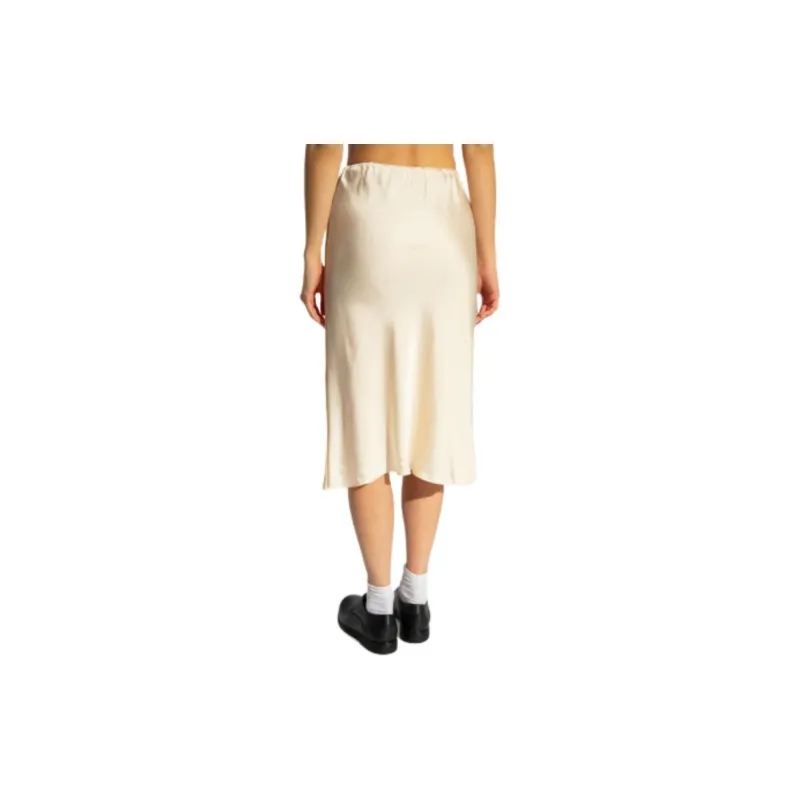 JIL SANDER Flared Satined Midi Skirt-3