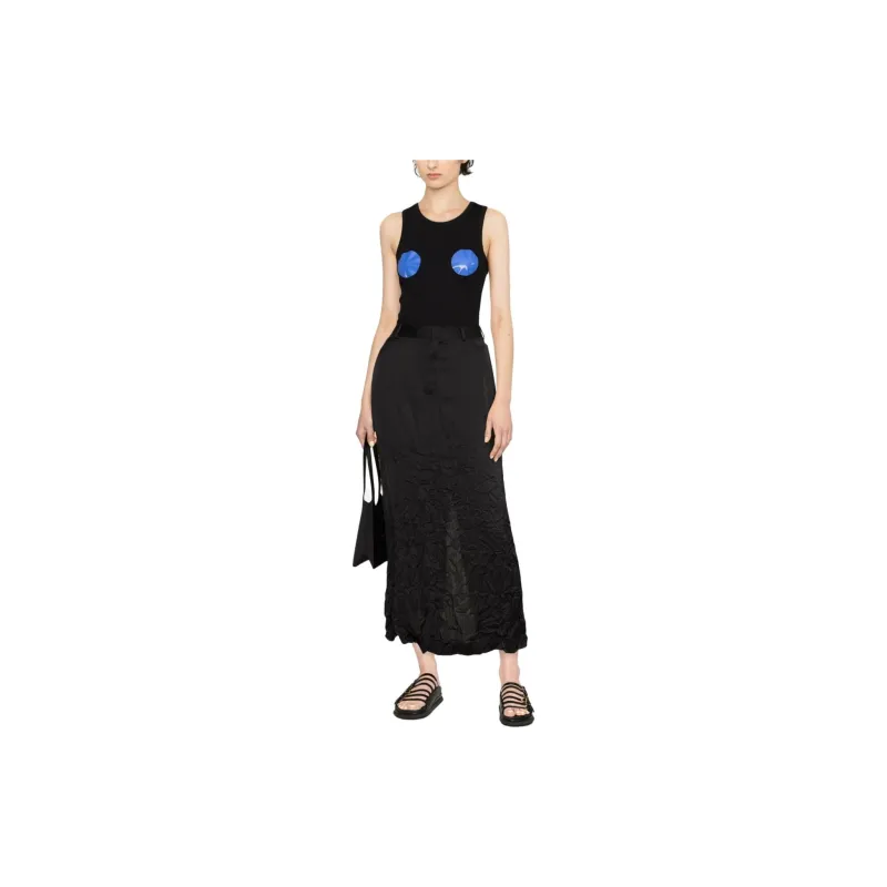 MM6 Maison Margiela Crinkled Midi Skirt-2