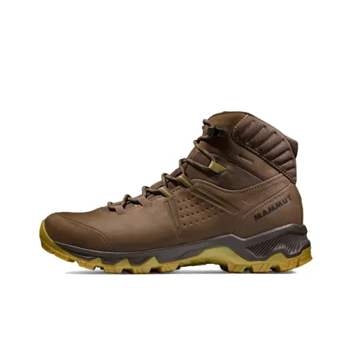 MAMMUT Mercury 4 Anti Slip Wear Resistant Mid Top Hiking Shoes Men's Brown