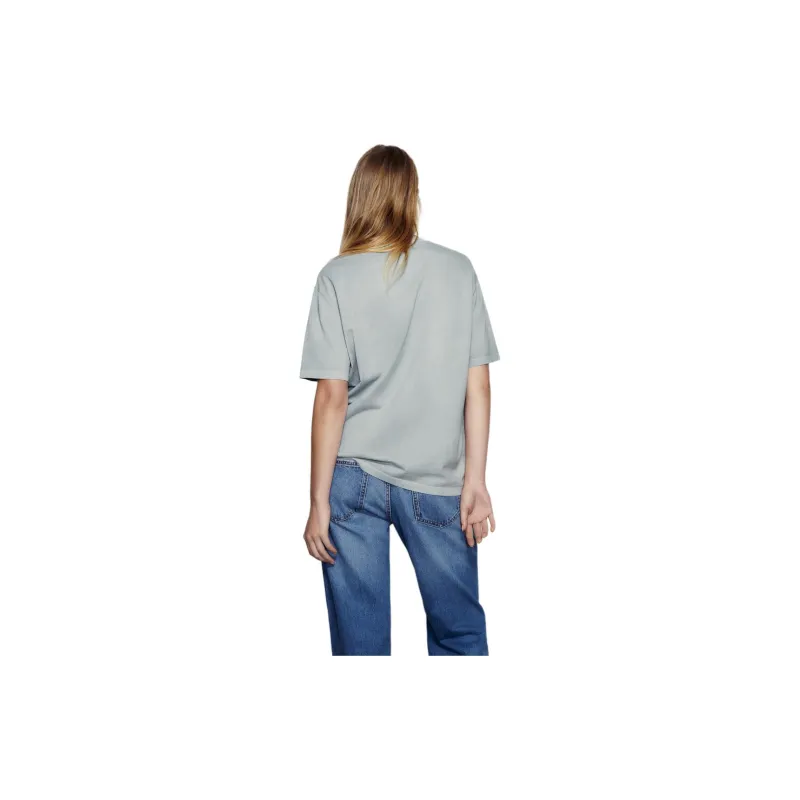 ZARA Drop Shoulder Sleeve T-Shirt Women's Dark Gray-3
