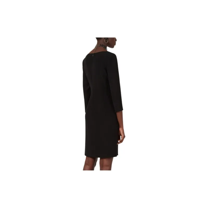 EMPORIO ARMANI SS21 Long Sleeved Dress Women's Black-7
