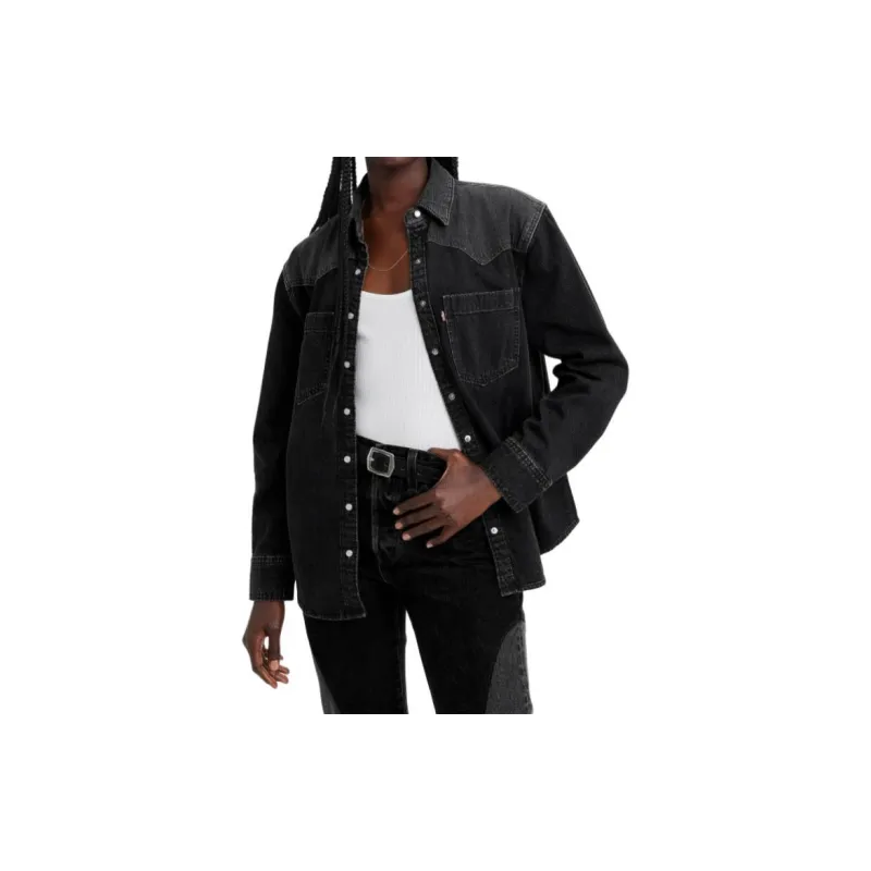 Levi’s Teodora Lightweight Western Shirt Shirt Women's Dark Gray-2