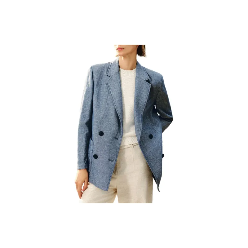 INSUN Business Suit Women's Light Blue-3