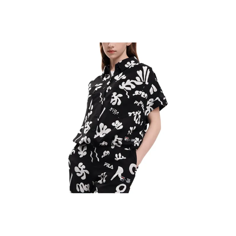 FILA FILA X THE MET Co branded Series Shirt Women's All Over Print-2