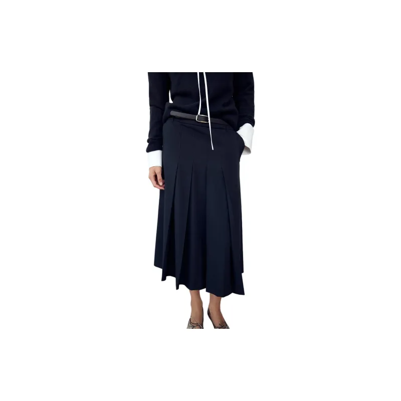 ZARA Trf Casual Long Skirts Women's Blue-2